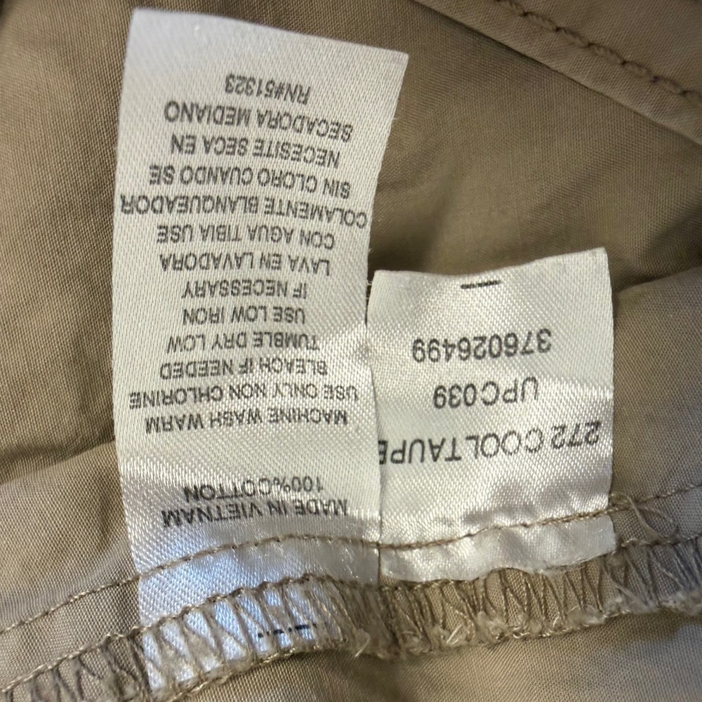 Chaus Sport Women 16 Cool Taupe Cargo Skort Cotton Mini Skirt Shorts UPC039 - Picture 4 of 5